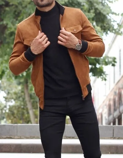 Vintage Brown Leather bomber Motorcycle jackets