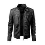 Men’s Black Quilted Leather Jacket