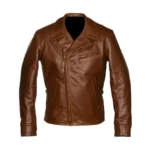 Mens Brown Biker Genuine Leather Jacket