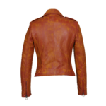 Womens Rust Brown Genuine Leather Jacket